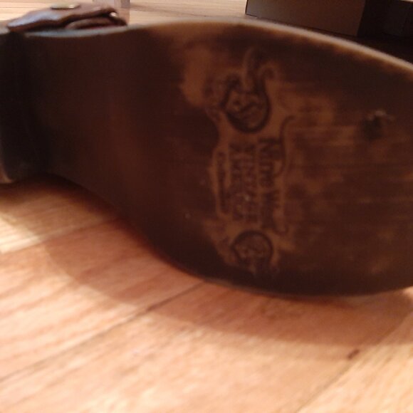 American Vintage Women's Leather Lace-Up, Zip-Up Tall Brown Boots Size 10M - Picture 5 of 6